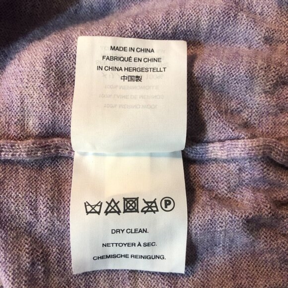 J Crew 100% Merino Wool Cold Shoulder Lavender Sweater Size S - Picture 8 of 8